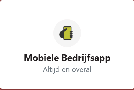 menu mobiele bedrijfsapp